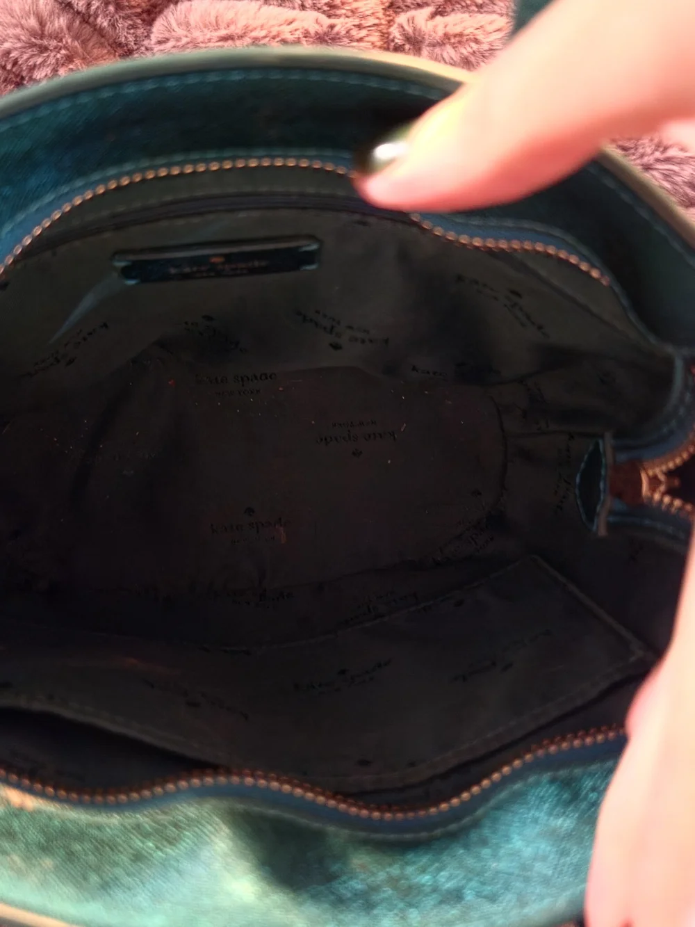 Kate Spade Green Glitter Shoulder Bag